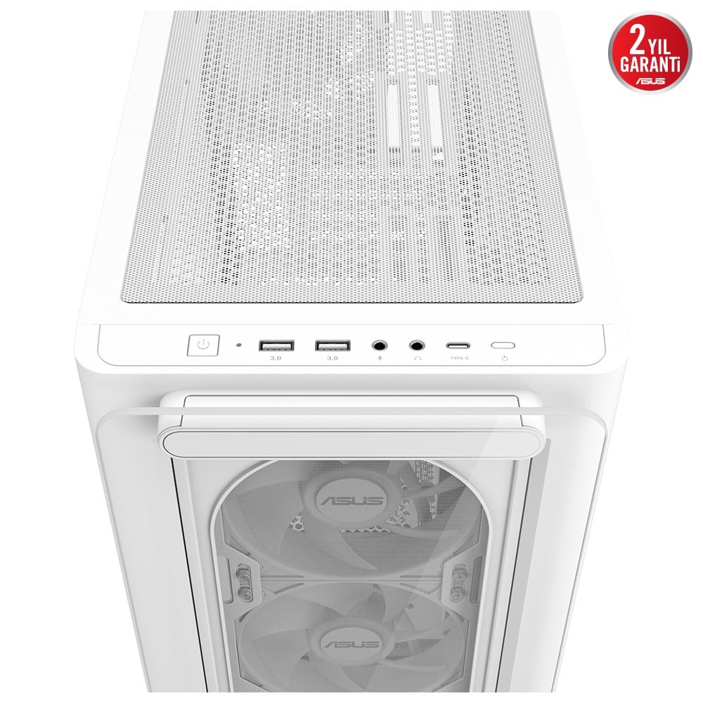 ASUS A23 PLUS TG ARGB WHITE Gaming Mid-Tower PC Kasası Beyaz / 90DC00K3-B19010