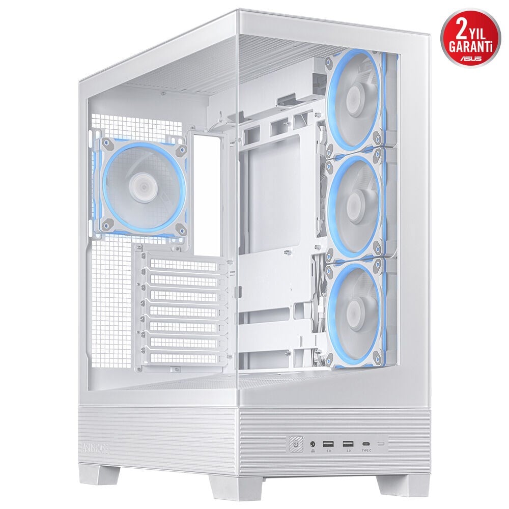 ASUS A31 PLUS TG ARGB WHITE Gaming Mid-Tower PC Kasası Beyaz / 90DC00R3-B19000