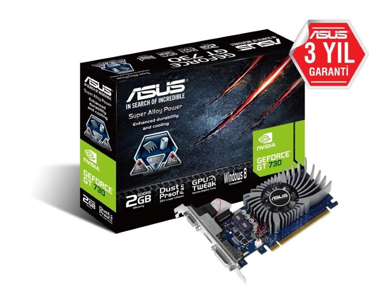 ASUS GT730-SL-2GD5-BRK 2GB DDR5 64BIT 1XVGA 1XHDMI 1XDVI