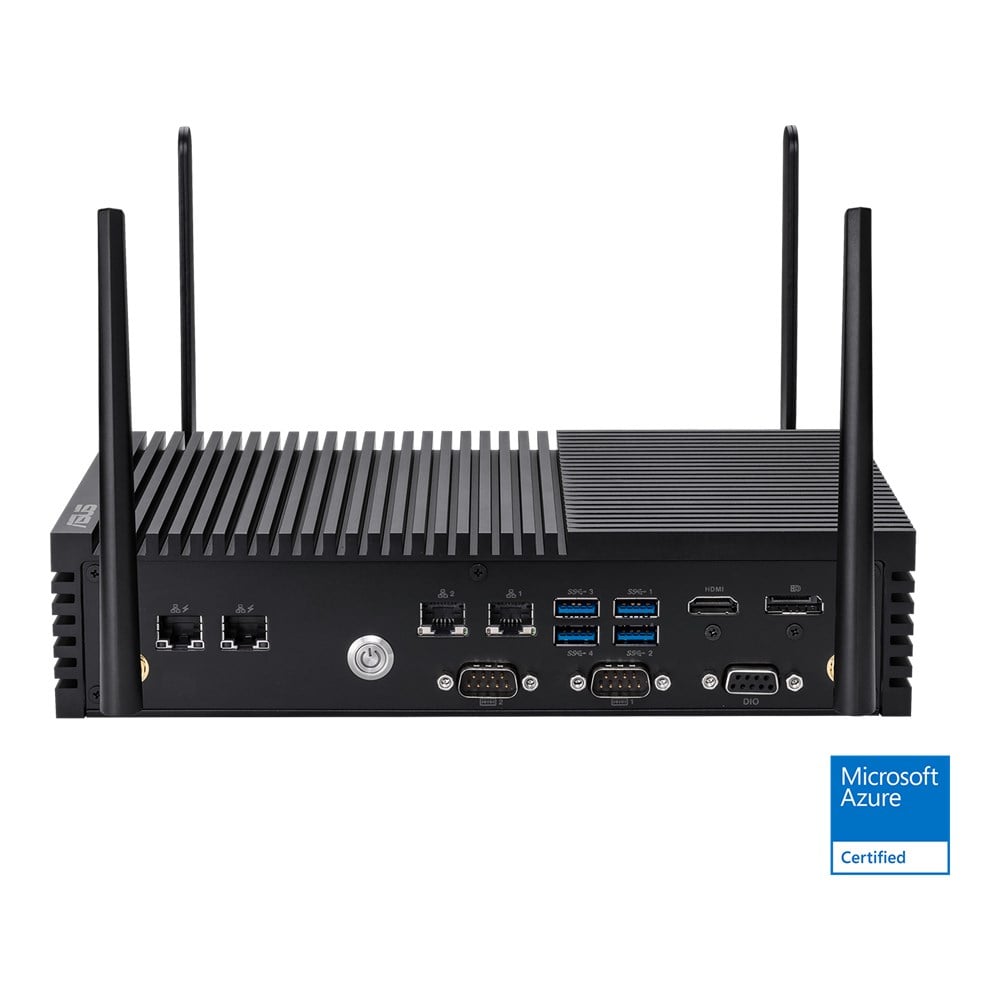 ASUS Intel Atom x5-E3940, 4GB DDR3L RAM, 128GB SSD, 6x COM Portu Çift LAN, HDMI/DP PE200S Fanless (Fansız) Endüstriyel Mini PC