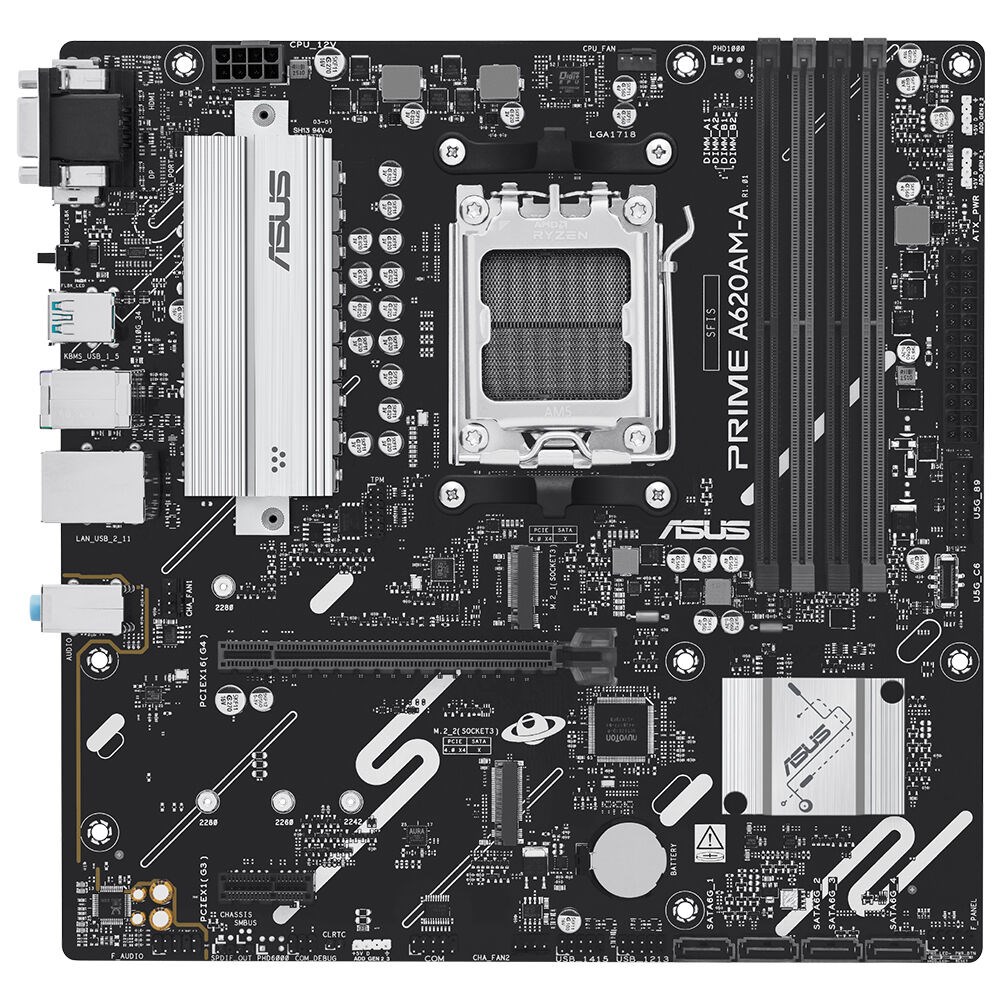ASUS PRIME A620AM-A-CSM DDR5 7600MHZ(OC) M.2 AM5