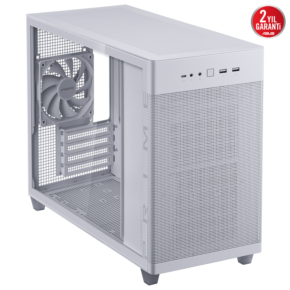 ASUS PRIME AP201 Gaming Micro-Tower PC Kasası Beyaz