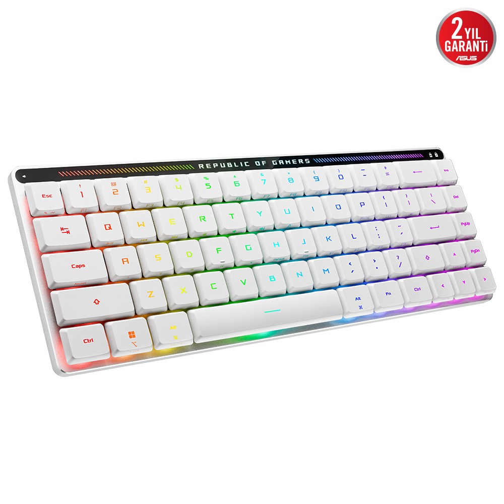 ASUS ROG Falchion RX Low Profile Kırmızı Optik Switch Üç Modlu Kablosuz Türkçe Q Mekanik Klavye / 90MP03EC-BKYA10