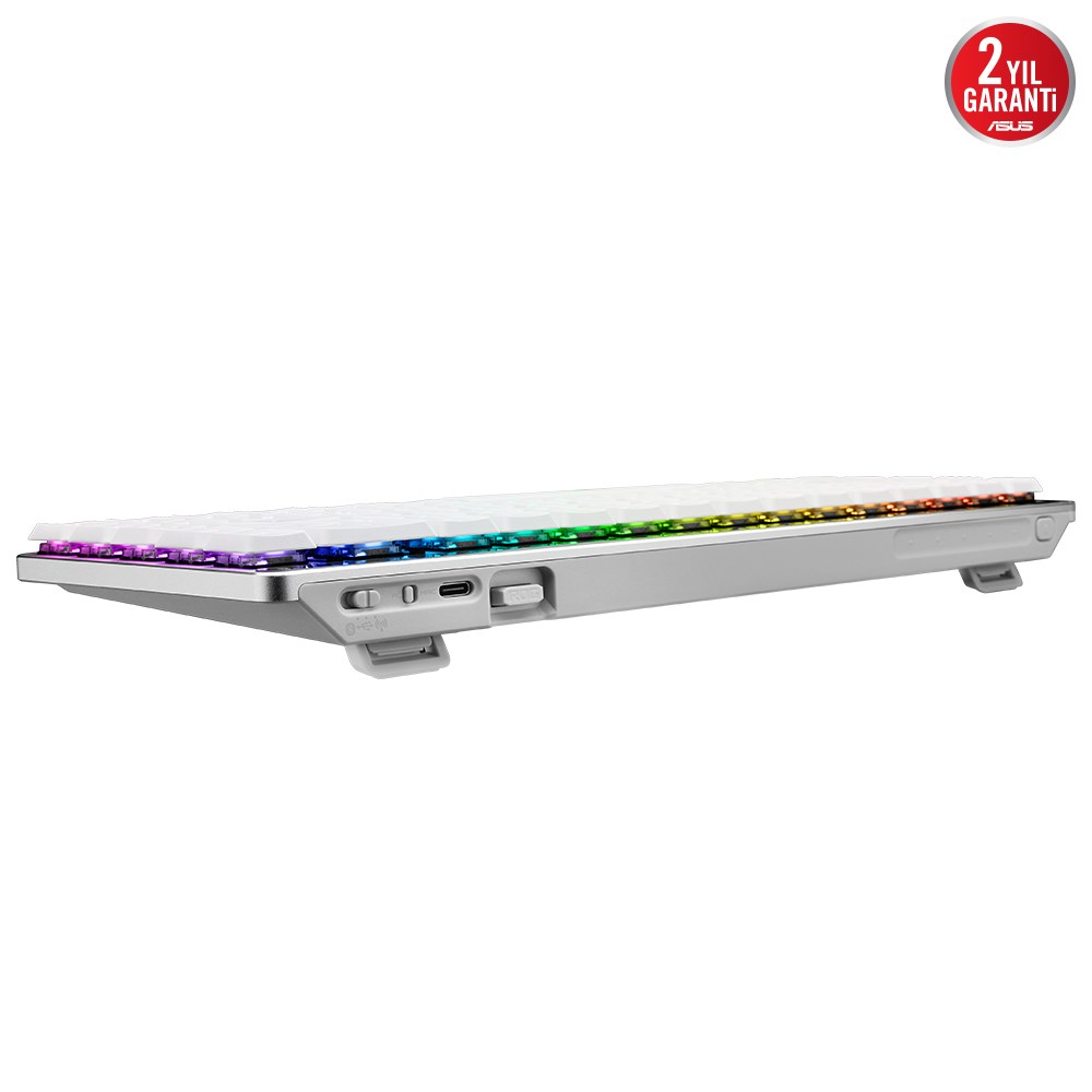 ASUS ROG Falchion RX Low Profile Kırmızı Optik Switch Üç Modlu Kablosuz Türkçe Q Mekanik Klavye / 90MP03EC-BKYA10