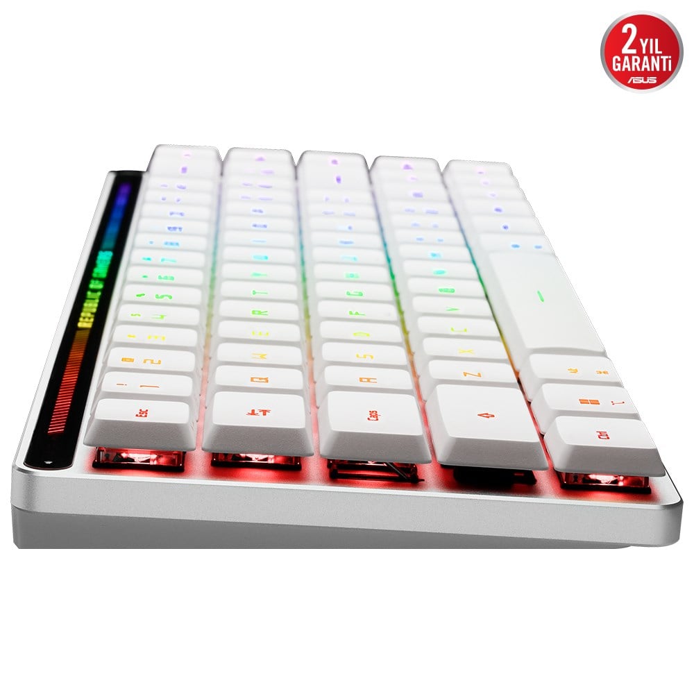 ASUS ROG Falchion RX Low Profile Kırmızı Optik Switch Üç Modlu Kablosuz Türkçe Q Mekanik Klavye / 90MP03EC-BKYA10