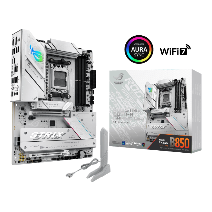 ASUS ROG STRIX B850-A GAMING WIFI B850 DDR5 (Vga Yok) GLan 2.5G ATX HD DP TYP-C WF7 BT M2 AM5 AMD Anakart