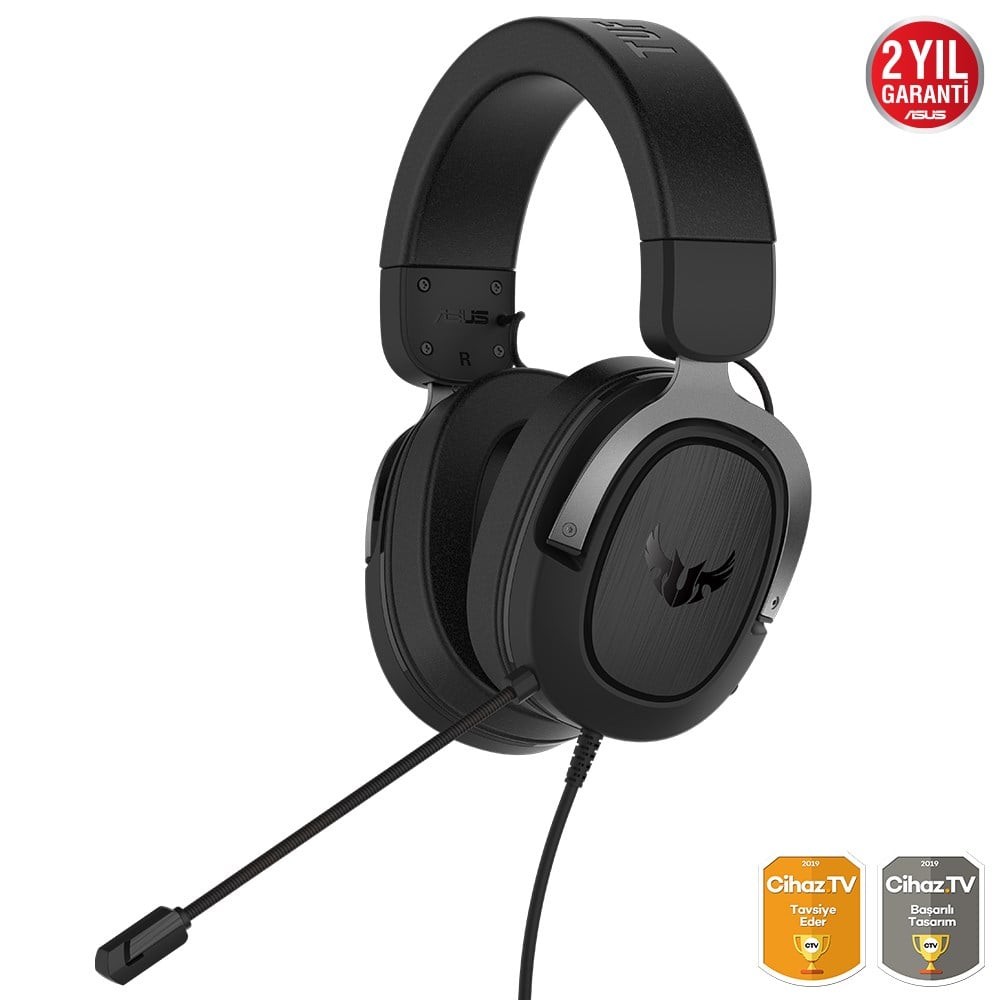 ASUS TUF Gaming H3 Gun Metal 7.1 3.5mm Oyuncu Kulaklığı /  90YH028G-B1UA00