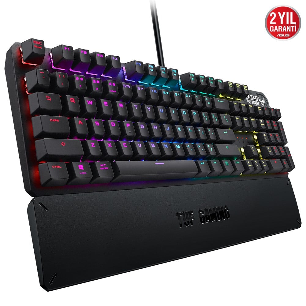 ASUS TUF GAMING K3 RA05 Red Mekanik RGB Aura Sync 1000Hz USB Gaming Klavye