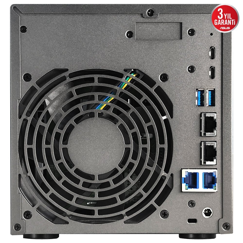 ASUSTOR 4diskli RYZEN V3C14-16GB DDR5 ECC RAM-2-10GbE Nas Server LOCKERSTOR 4 Gen3 AS6804T / 90IX01T4-BW3S00