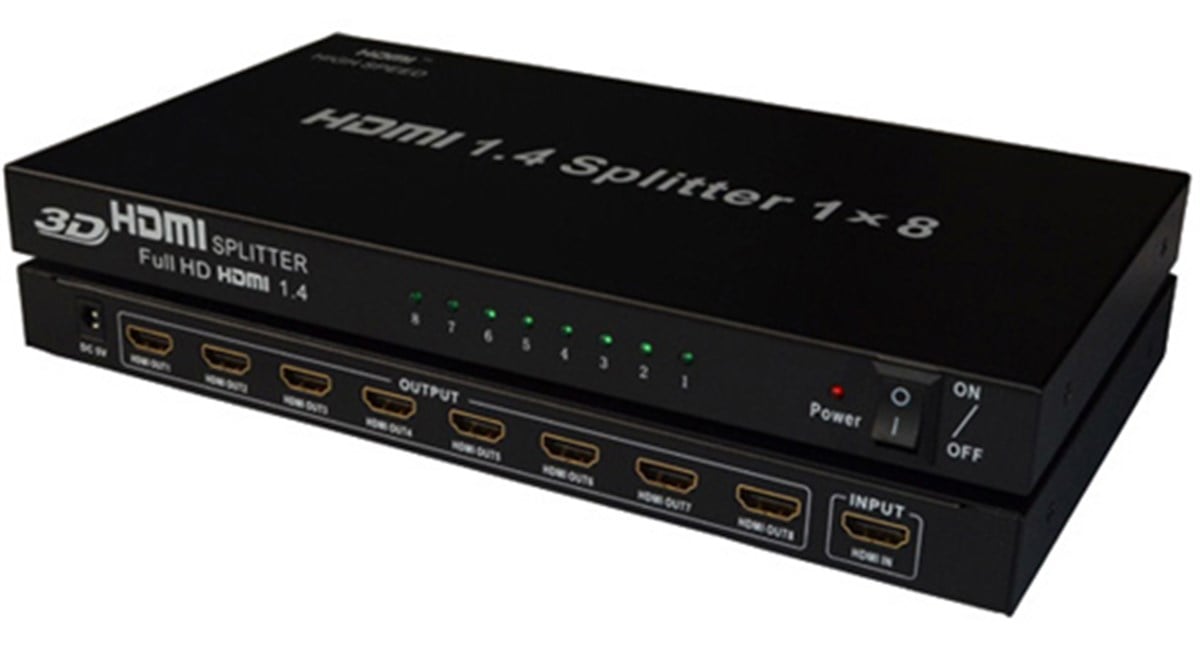 Beek 8’li HDMI Video Çoklayıcı (Splitter), 225MHz, HDMI 1.3b uyumlu, Maksimum çözünürlük 1080i ve 1080p  