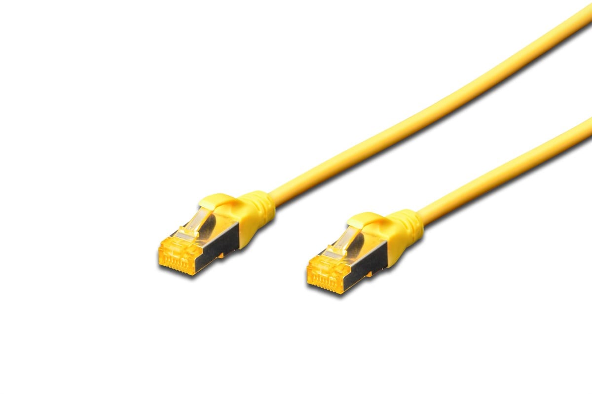 Beek CAT 6A SFTP/PIMF (Pairs In Metal Foil) Patch Kablosu, LSZH, 5 metre, AWG 26, Sarı Renk 