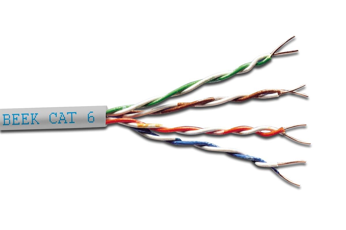 Beek Category 6 (Cat. 6) U-UTP Data Kablosu<br>
23 AWG<br>
LSOH (Low Smoke Zero Halogen)<br>
Gri renk<br>
305 metrelik rulolarda