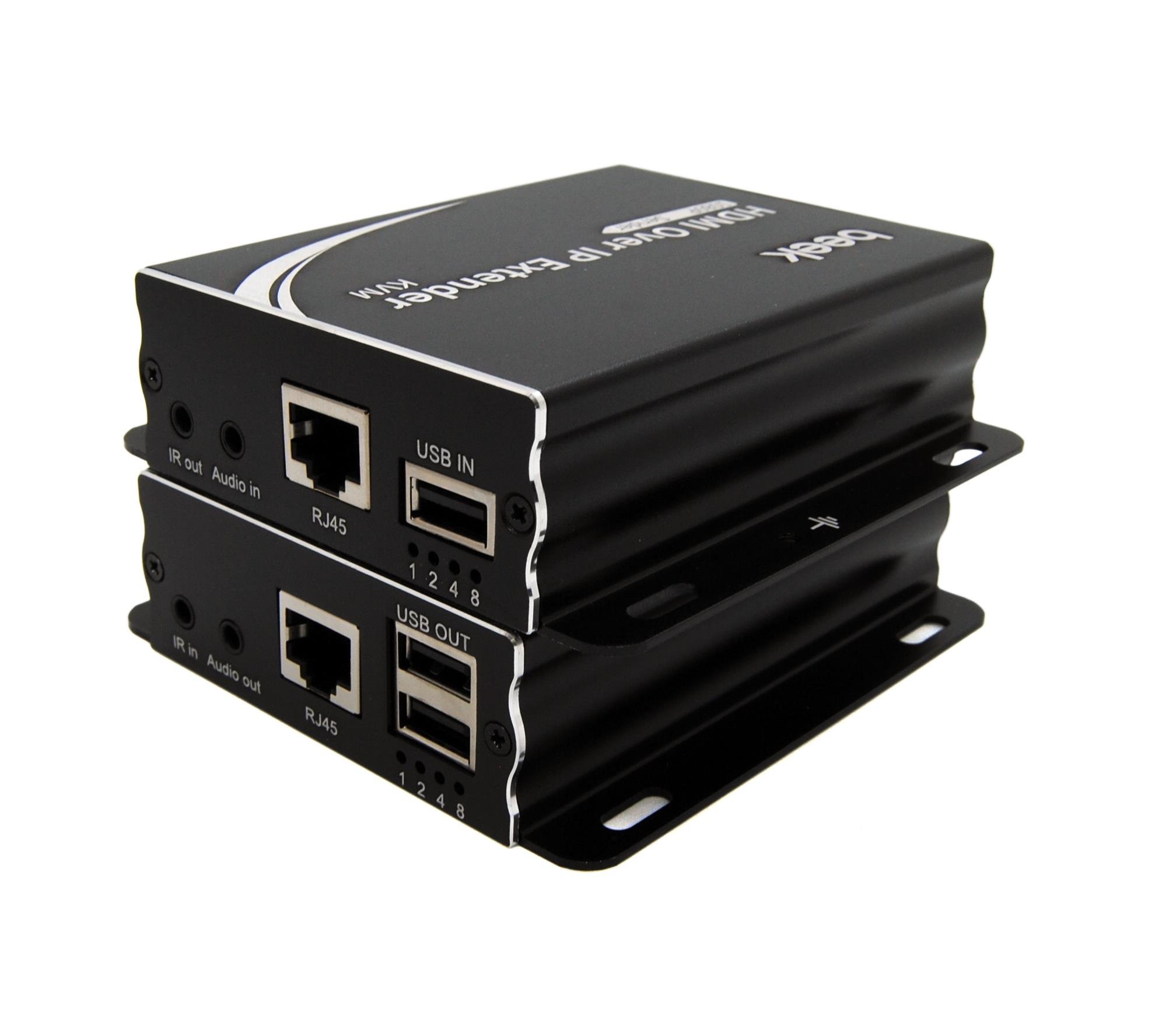Beek IP HDMI KVM (Keyboard/Video Monitor/Mouse) Sinyal Uzatma Cihazı, Alıcı (Receiver) ve Verici (Sender) Birim dahil, 200 metre, maksimum çözünürlük 1080p<br>
Beek HDMI KVM Extender over IP, 200m, 1080P