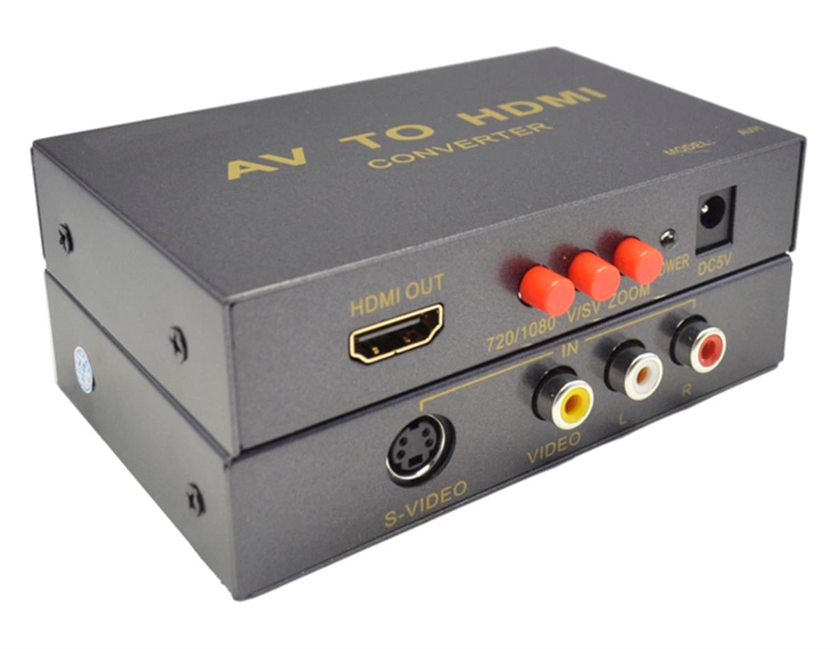 Beek Ses Görüntü (AV)/CVBS <-> HDMI Sinyal Çeviricisi, 1 x S-Video giriş,  1 x RCA Video giriş (Cinch yuva), 2 x RCA Ses giriş (Cinch yuva), 1 x HDMI çıkış, 1080p, 60Hz
