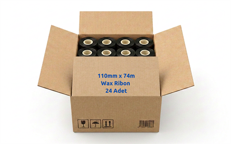 BIFO A410 wax.110mmx74m_out_FKS_24 110mm x 74m OUT Wax Ribon 24'lü Koli