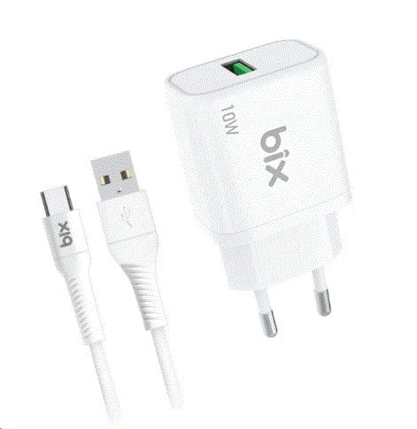 Bix BXC10TA BXC10TA-WT 10W 2.4A USB-A TYPE-C Beyaz KABLOLU SET