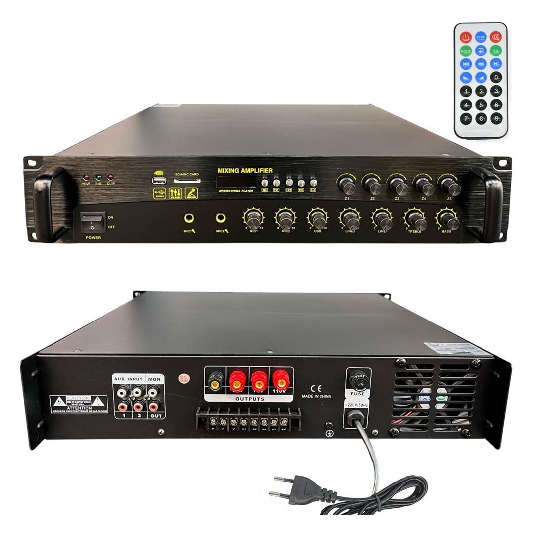 Bofmann BF-1005T 1000 Watt USB-SD-Bluetooth Hat Trafolu 5 Bölgeli Mixer Anfi