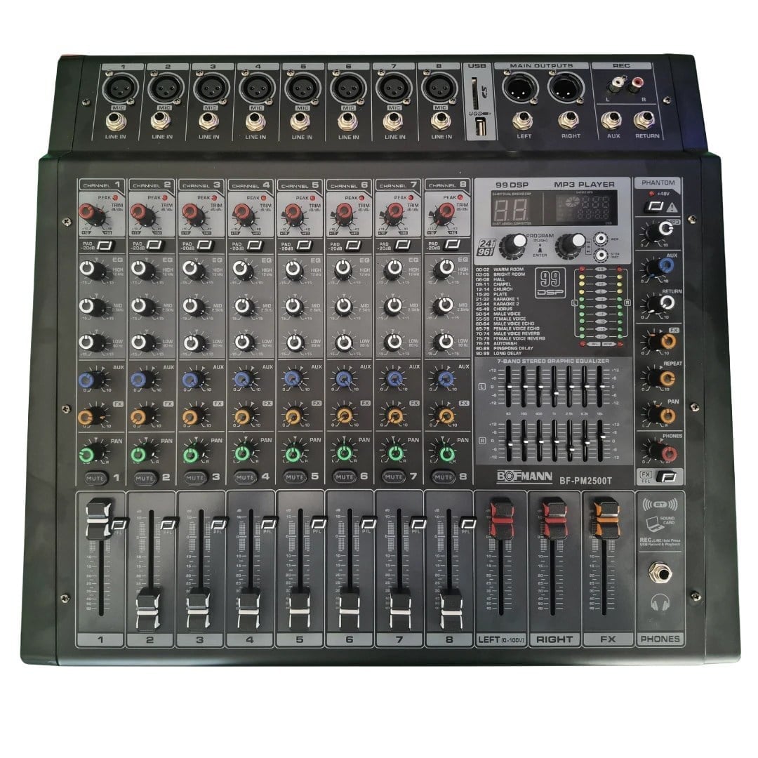 Bofmann BF-PM2500T Hat Trafolu Profesyonel Power Mikser Amfi