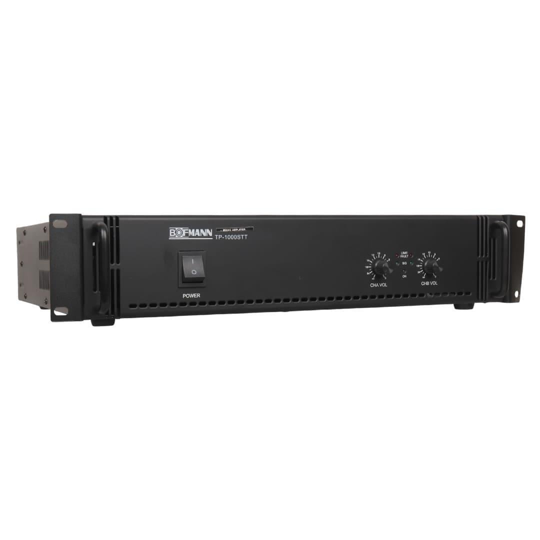 Bofmann TP-1000STT 2x500W Hat Trafolu Stereo Power Amfi - 100V Profesyonel Ses Sistemi