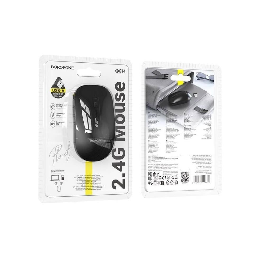 BOROFONE BG14 KABLOSUZ MOUSE SİYAH