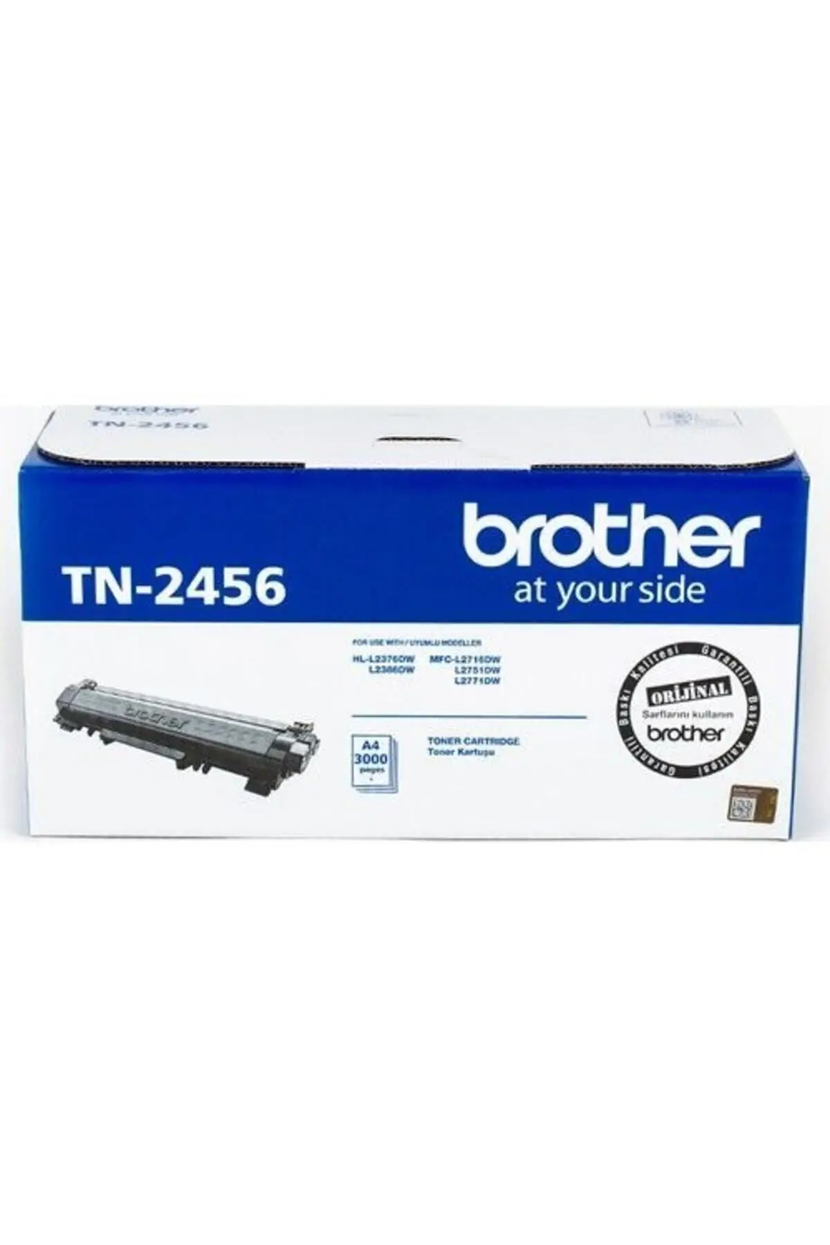 BROTHER TN-2456 Siyah (Black) Yüksek Kapasiteli Orijinal Toner Kartuşu (3.000 Sayfa)
