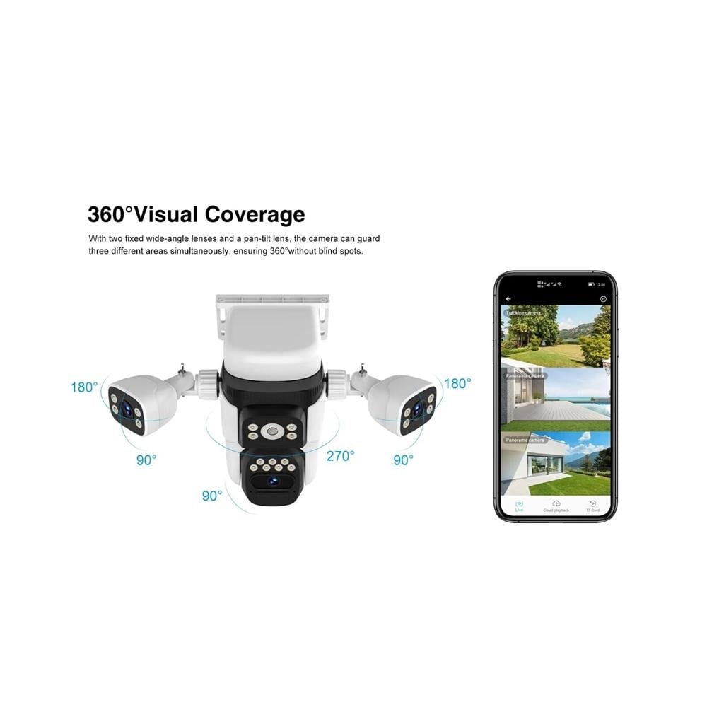 CB621SR-VSTARCAM AOV WIFI SOLAR 4 LENS 10X ZOOM KAMERA
