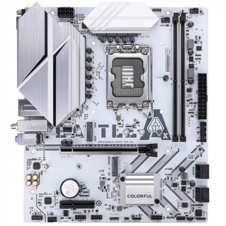 COLORFUL BATTLE-AX B760M-G WHITE V20 2xDDR5 VGA/HDMI 2xM.2 1xGLAN 1700P ANAKART