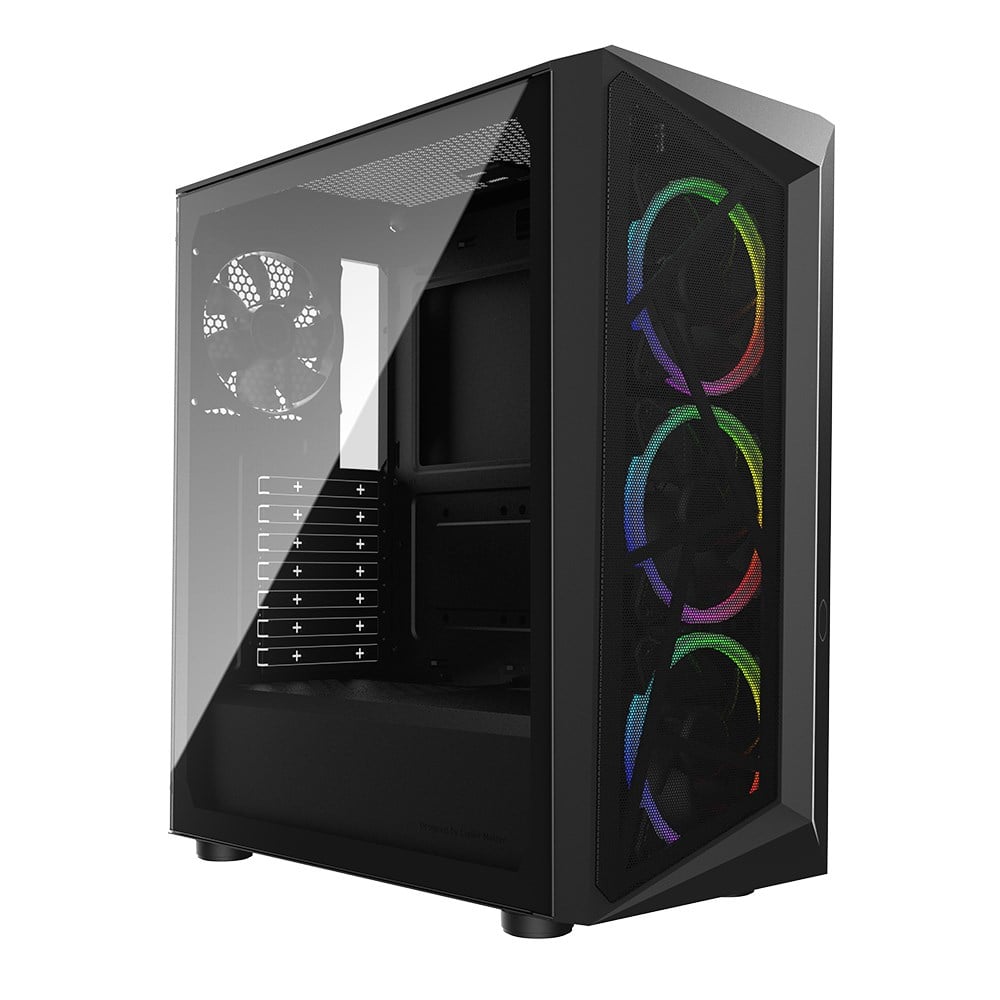 COOLERMASTER 650W 80+ BRONZE CMP510 TG CP510-KGNN65-S01 4-ARGB Fanlı Gaming Mid-Tower PC Kasası