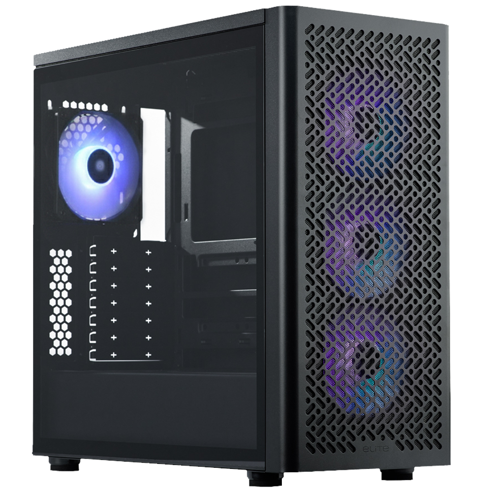 COOLERMASTER 750w 80+ Gold Elite 502 TG E502-KGNN75-S00 Gaming Mid-Tower PC Kasası