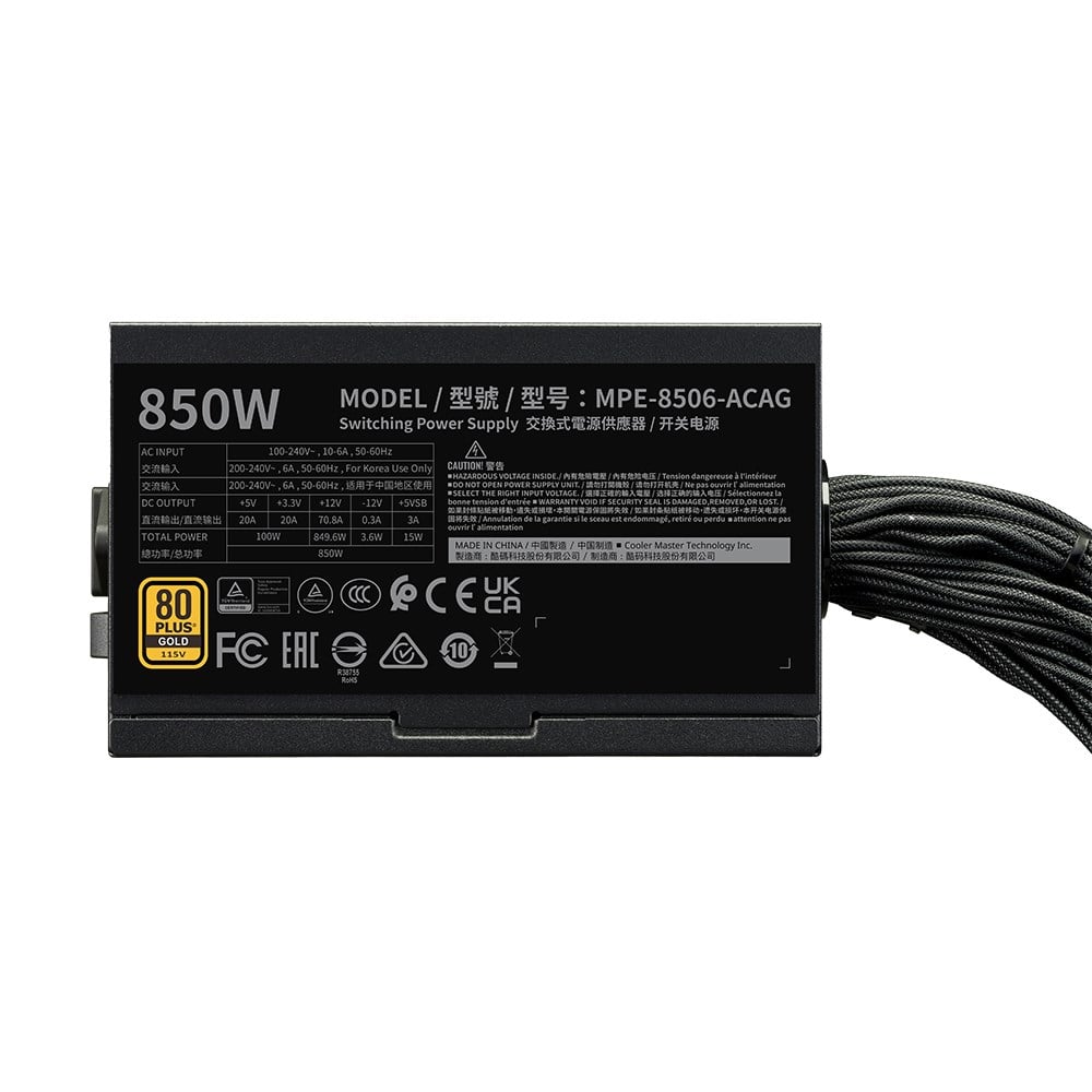 COOLERMASTER 850W 80+ GOLD  TD500 V2 TG TD500V2-KGNN85-STU 4-ARGB Fanlı Gaming EATX PC Kasası