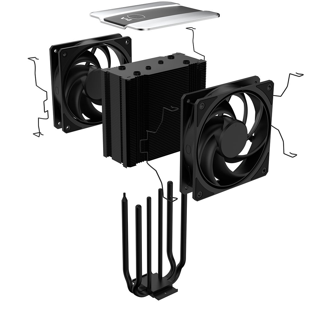COOLERMASTER V4 ALPHA 3DHP MAZ-T2HP-217PK-R1 AM5-1851p Hava Soğutmalı İşlemci Fanı