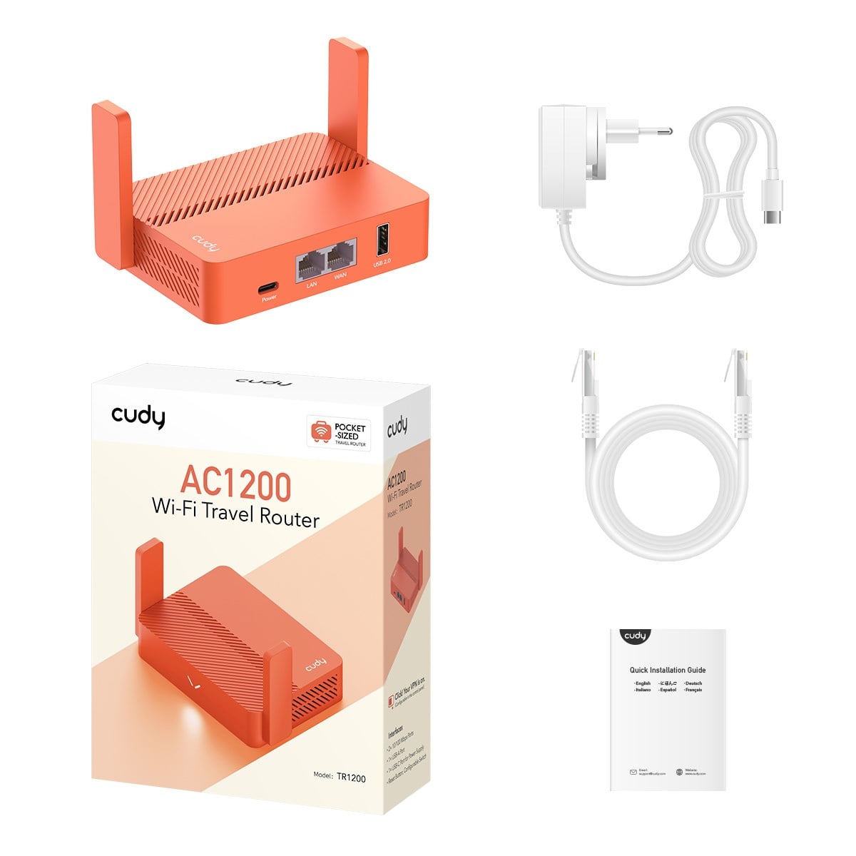 CUDY TR1200 2 Port 10/100Mbps AC1200 2 Anten Masaüstü VPN Router