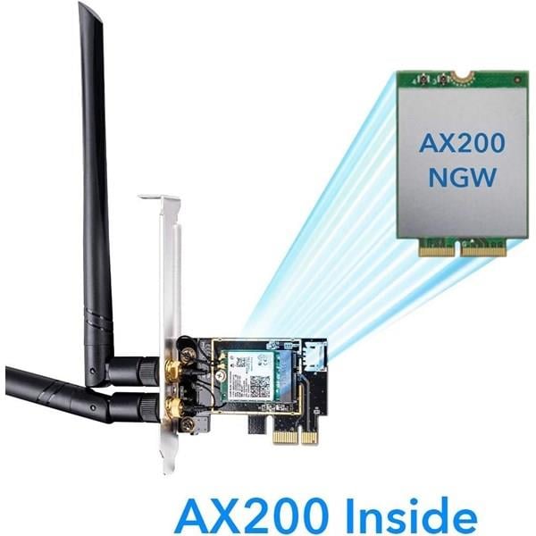 CUDY WE3000 AX5400 Wi-Fi 6E Bluetooth 5.3 PCI-E Kablosuz Ağ Adaptörü