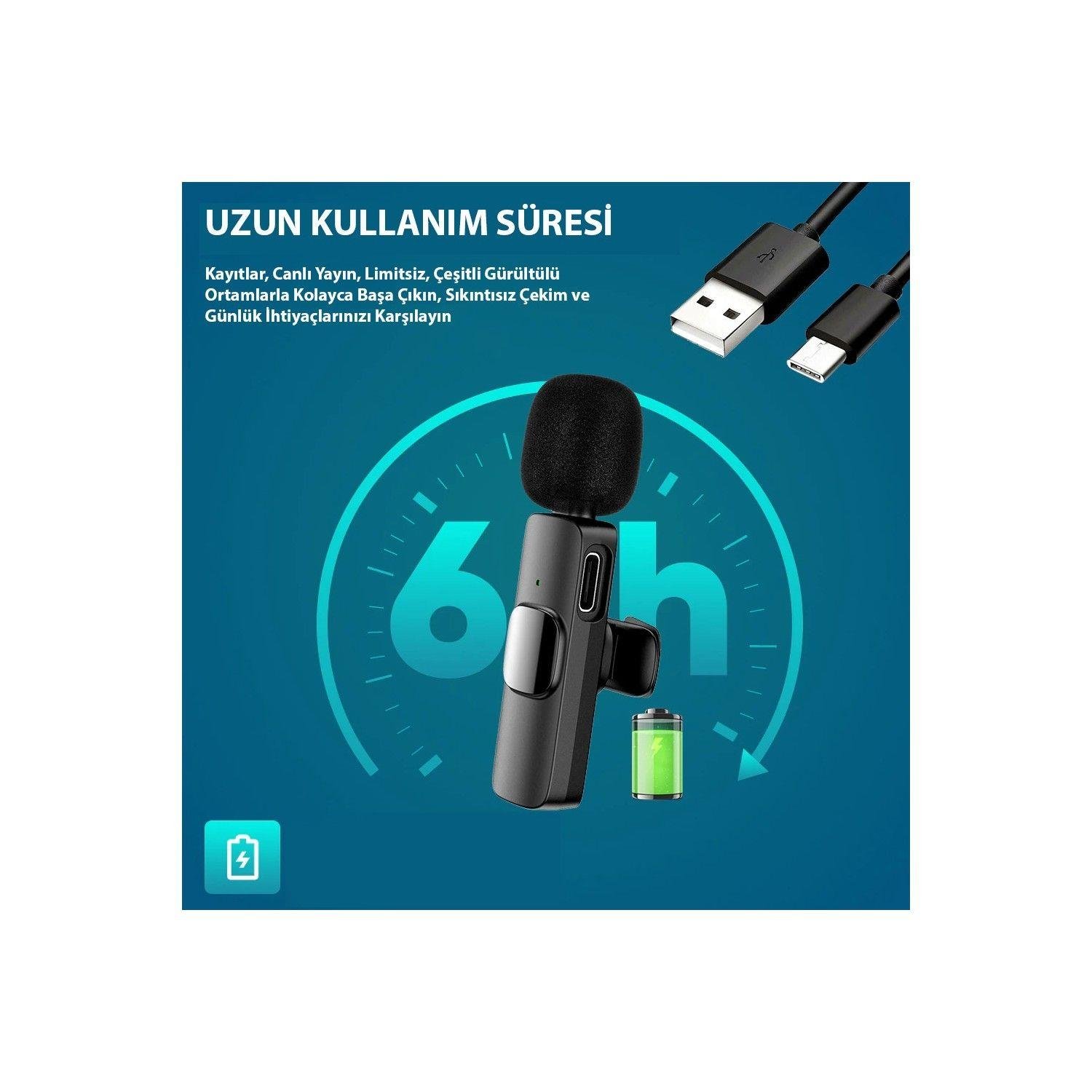 Daytona K9-L1 Kablosuz lightning yaka mikrofonu