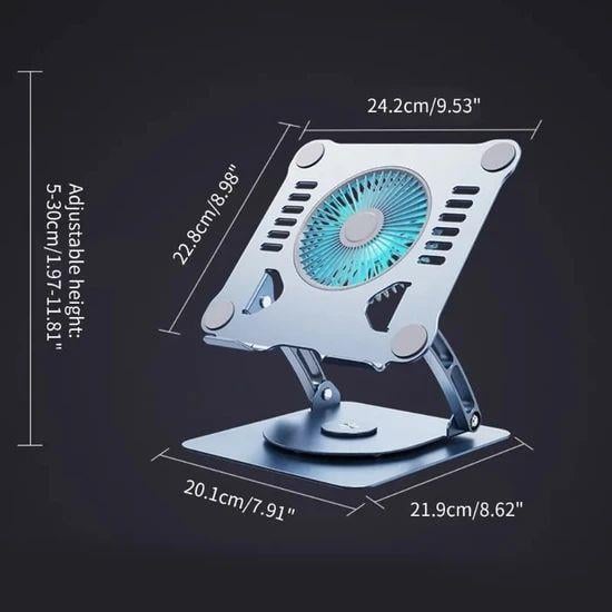 Daytona ST-804D 360° döner fanlı notebook stand,