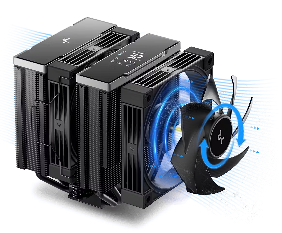 DEEPCOOL AK620 G2 DIGITAL NYX AK620G2DIGITAL-NYX AM5-1851p Hava Soğutmalı Dual İşlemci Fanı