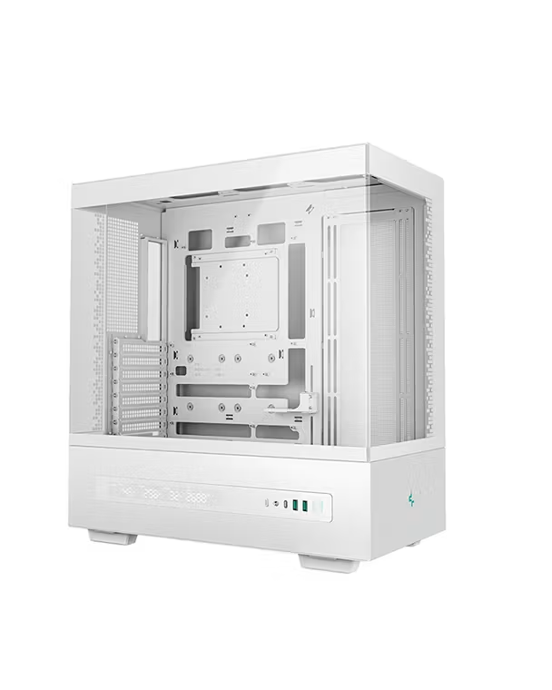 DEEPCOOL CH690 Digital WH Panoramik Dahili Dijital Durum Ekranlı Yüksek Hava Akışlı Beyaz Gaming Mid-Tower PC Kasası