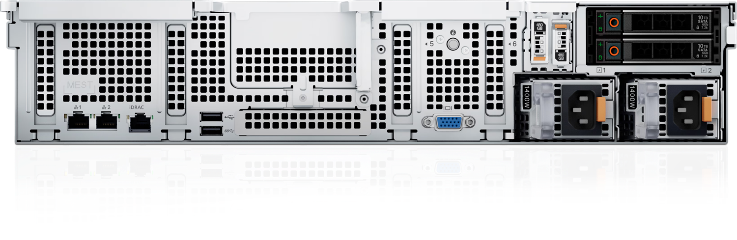DELL POWEREDGE R760XS FLX13 GOLD 2x6526Y-256GB (4X64GB) DDR5 RDIMM-2x480GB SSD-2x1100w H755 2U Rack Sunucu