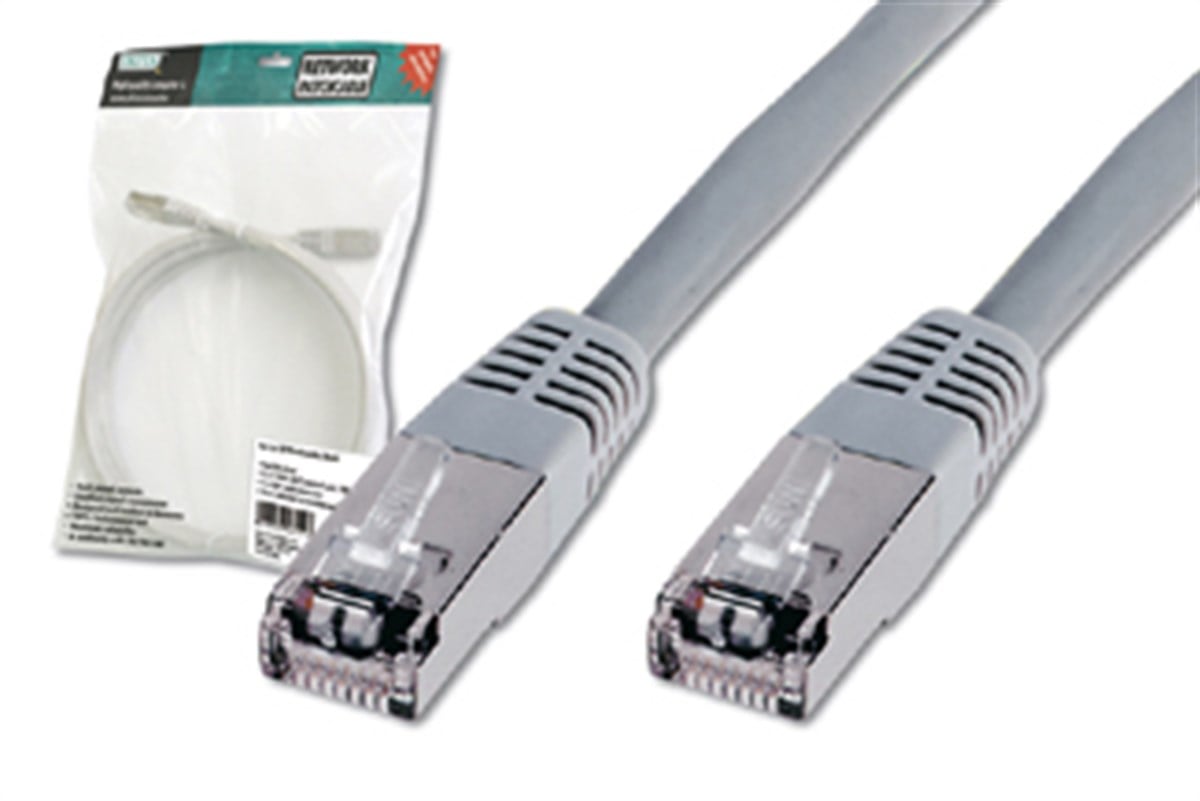 Digitus CAT. 5E S/FTP Patch Kablo, 5 metre, AWG 26, Gri Renk
