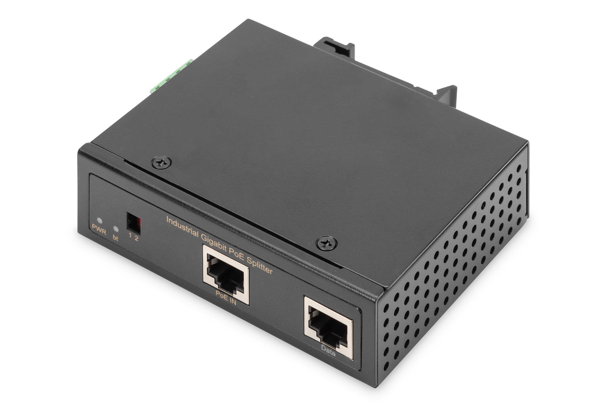 Digitus Endüstriyel Gigabit PoE++ Splitter, 802.3bt, seçilebilir güç çıkışı: 12VDC,16VDC,24VDC,48VDC<br>
Digitus Industrial Gigabit PoE++ Splitter, 802.3bt, selectable power output: 12VDC,16VDC,24VDC,48VDC