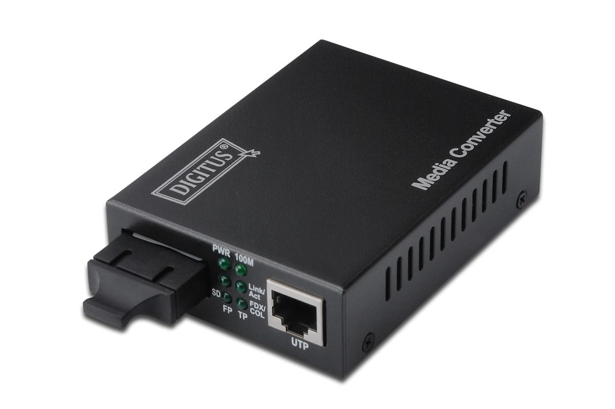 Digitus Media/Rate Converter, 10/100TX - 100FX (Multimode 2 km, SC) 