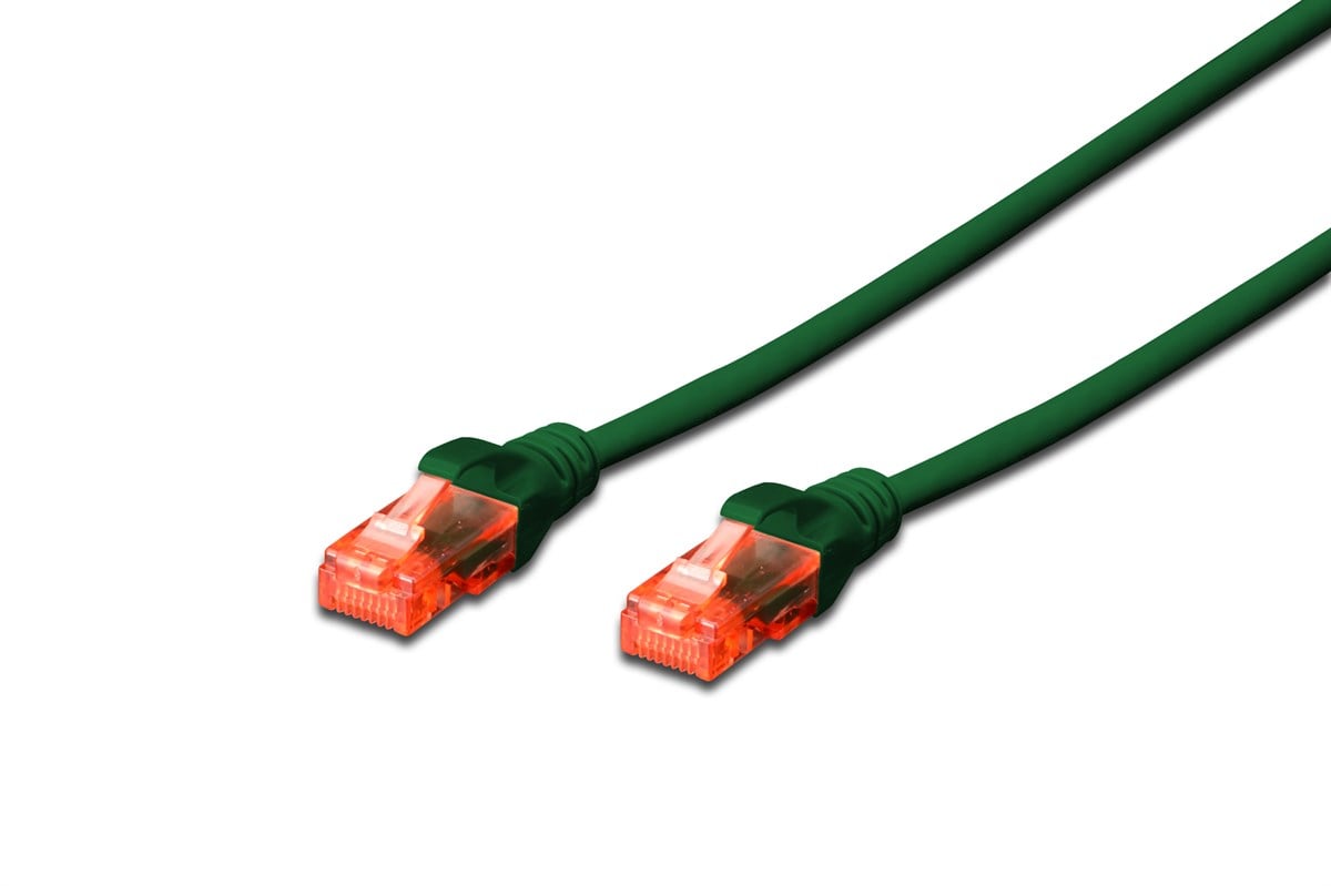Digitus Patch Kablo, U-UTP, CAT. 6, 1 metre, AWG 26/7, Cu, LSZH, yeşil renk