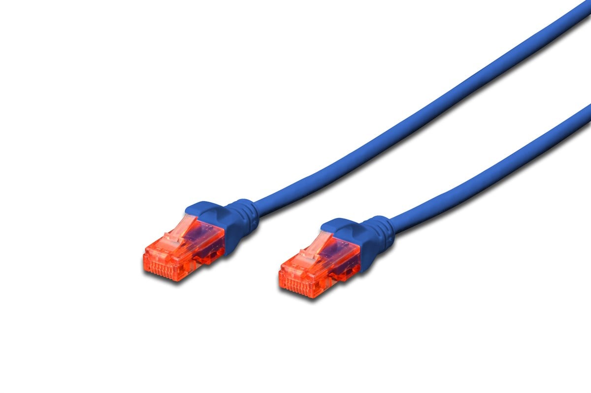 Digitus Patch Kablo, U-UTP, CAT. 6, 2 metre, AWG 26/7, Cu, LSZH, mavi renk