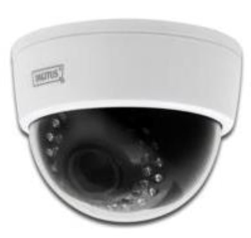 Digitus Plug & View OptiDome, Wireless 11n, 1600 x 1200 Piksel, 2 Megapiksel, H.264, Gece & Gündüz İç Mekan Dome Tipi IP Kamera, Infrared özellik, Dahili 2GB hafıza, Hafıza kapasitesi genişletilebilir, Digitus Plug & View app desteği
