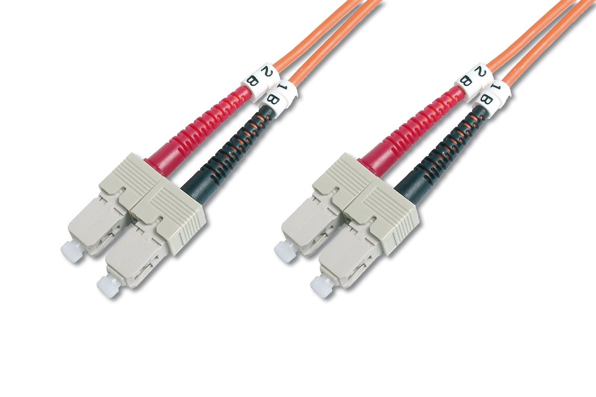 Digitus SC-SC Fiber Optik Patch Kablo, 1 metre, Multimode, Duplex, 50/125 