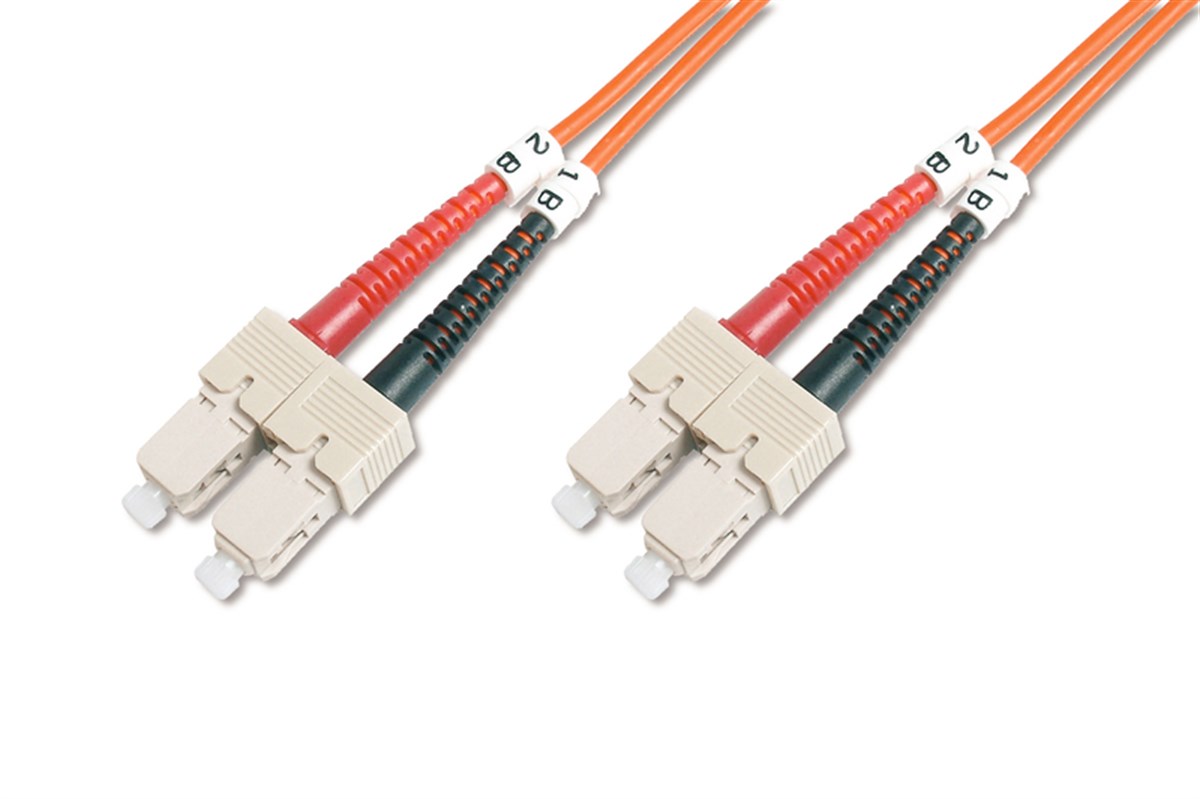 Digitus SC-SC Fiber Optik Patch Kablo, 10 metre, Multimode, Duplex, 50/125  