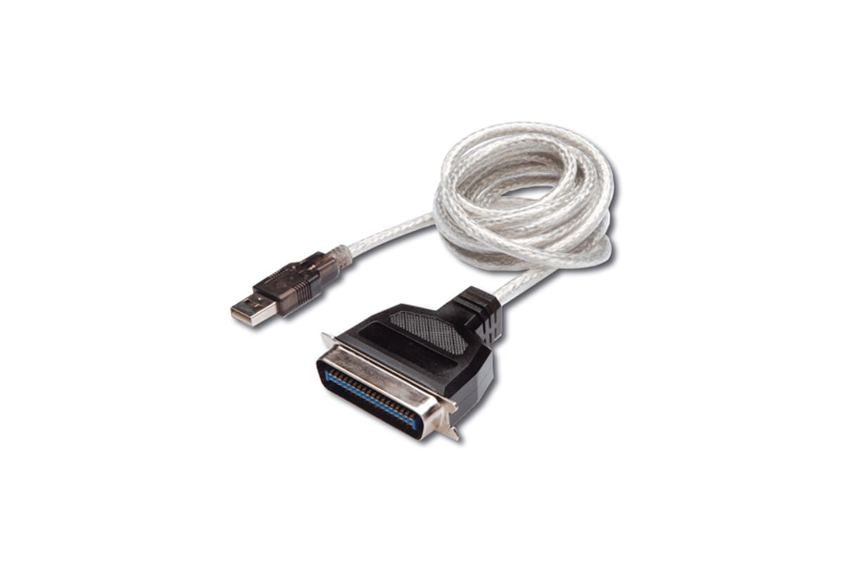 Digitus USB <-> Paralel Yazıcı Kablosu, USB A erkek / Cent 36 pin erkek, 1.80 metre