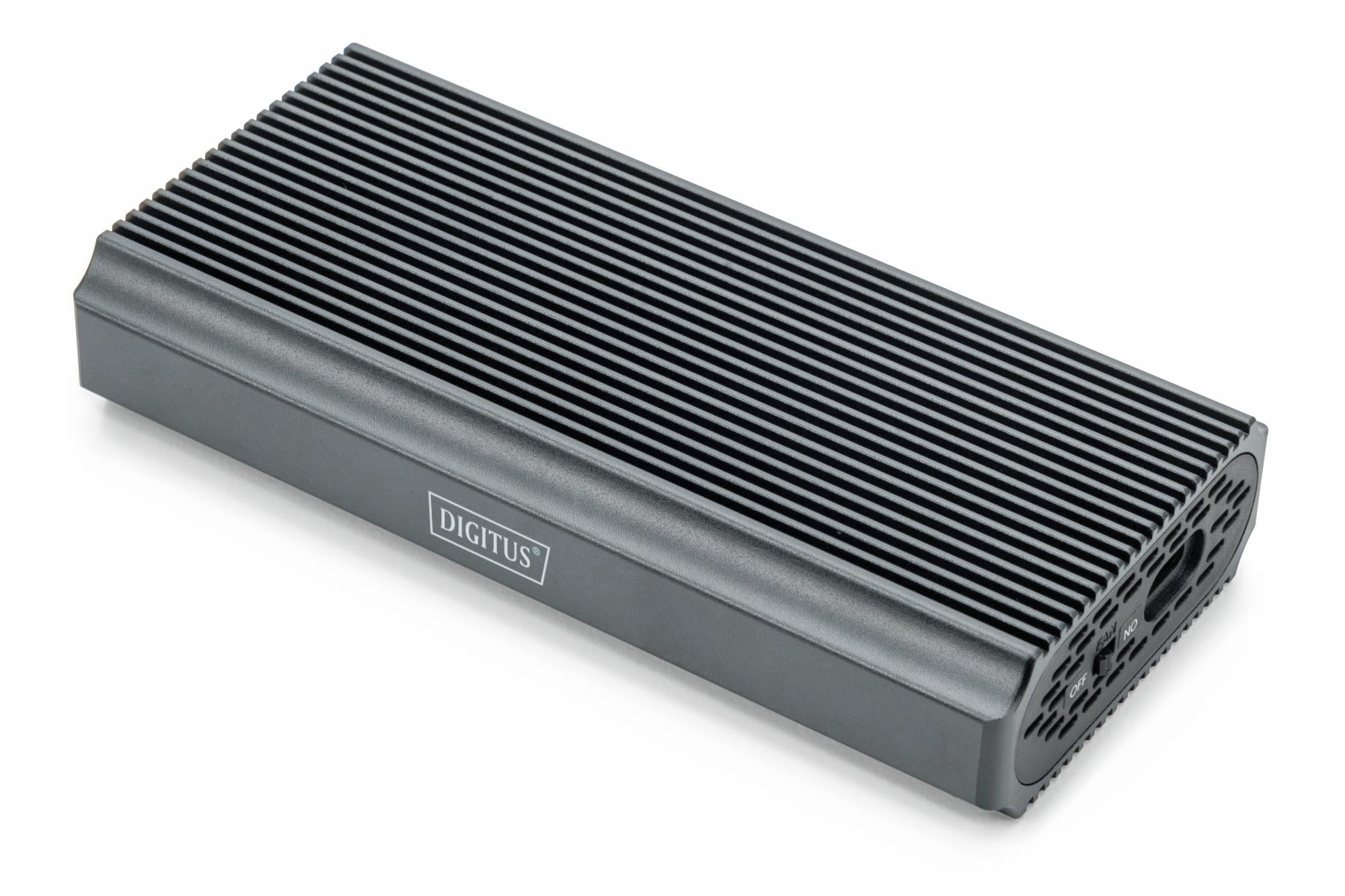 DIGITUS USB M.2 hard disk enclosure, SSD, external, NVMe, 40Gbps, USB 4.0, aluminum, toolfree (USB hard drive enclosure, external, NVMe 40 Gbps,USB 4.0, Aluminium, tooling )