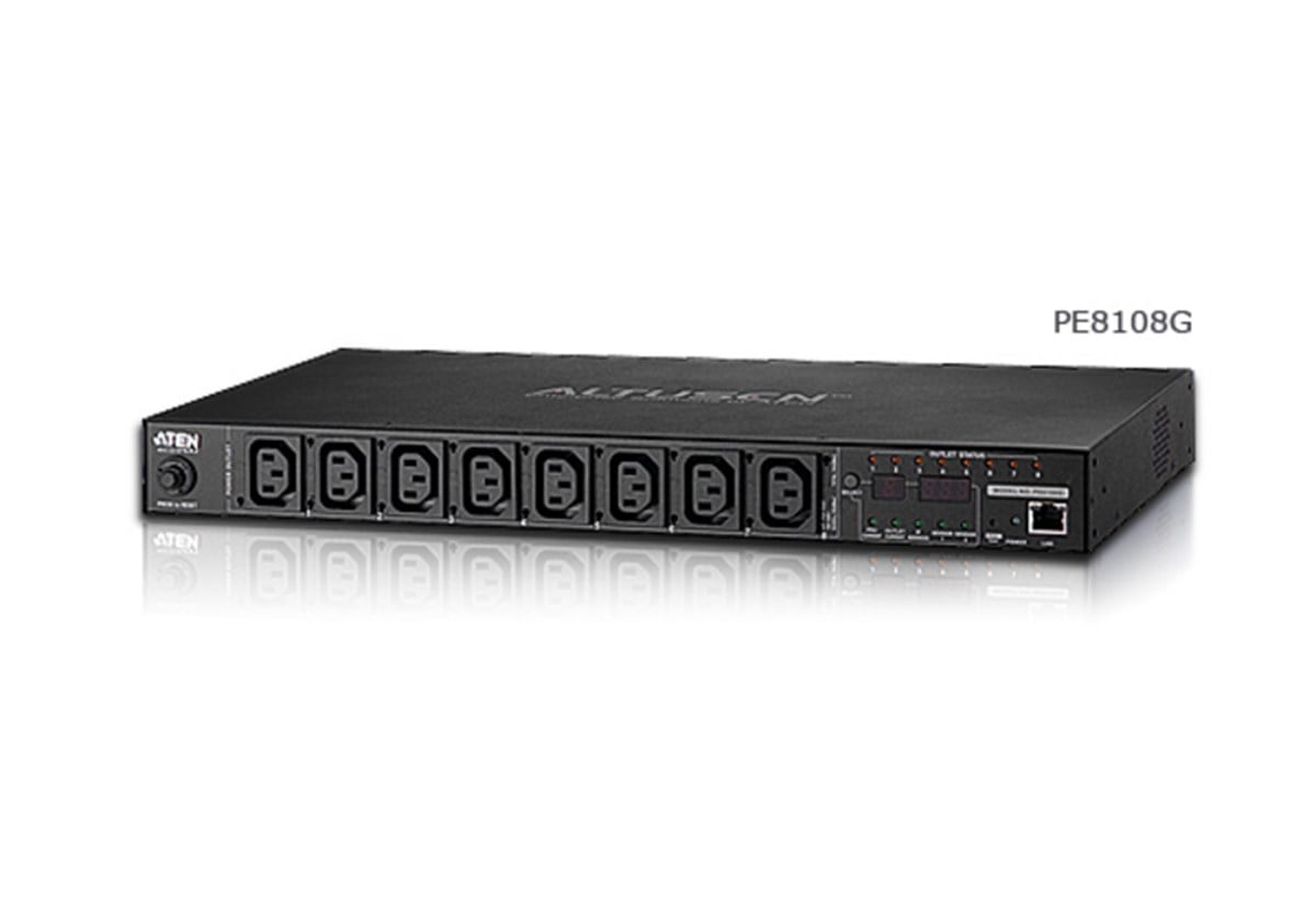 Eco  PDU/Power Distribution Unit (Elektrik Güç Dağıtım Ünitesi), 8 x IEC 320 C13 priz, 10A maksimum, 1U form
