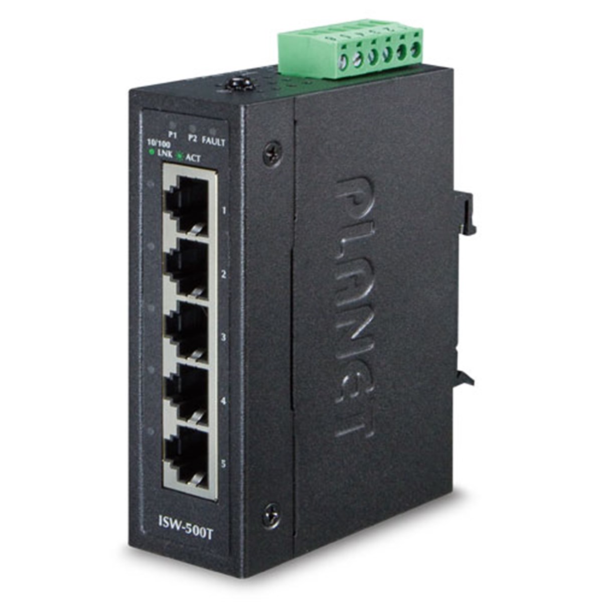 Endüstriyel Tip Ethernet Switch (Industrial Ethernet Switch)<br>
5-Port 10/100Base-TX RJ-45 port <br>
IP30, -40~75 Derece C